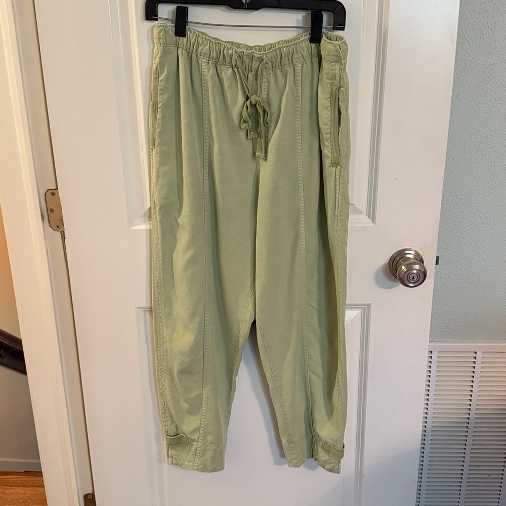 Zara Light Green Drawstring Pants